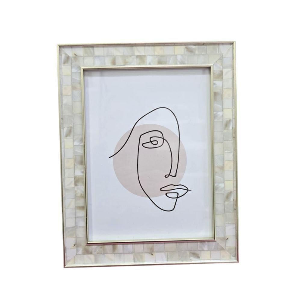 Porta Retrato Em Poliestireno Madre Pérola 20 X 25cm