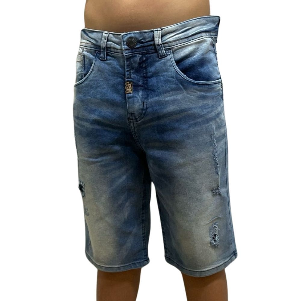 Bermuda Jeans Masculina Fatal Slim Azul 27166
