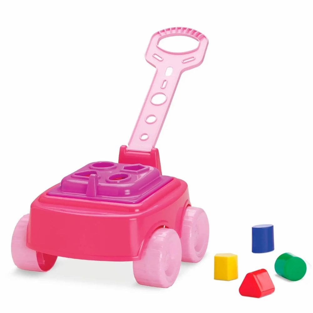 Carrinho Didático Mipuxa Rosa Formas Geométricas Cardoso