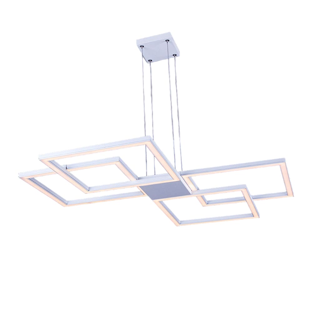 Lustre Pendente Perfil LED 96W Design Moderno Quarto Sala Escritorio Bivolt