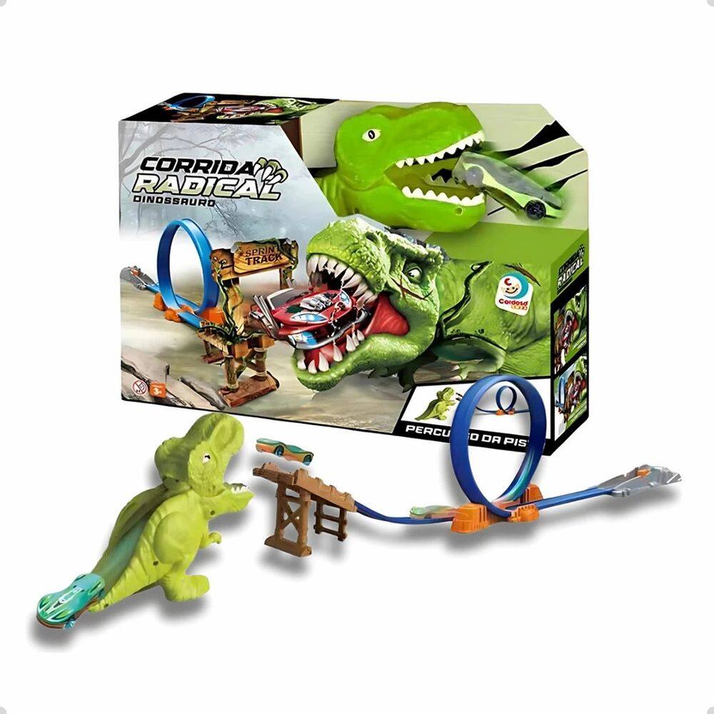 Pista Radical Dinossauro T-Rex com Looping 360° Cardoso Toys