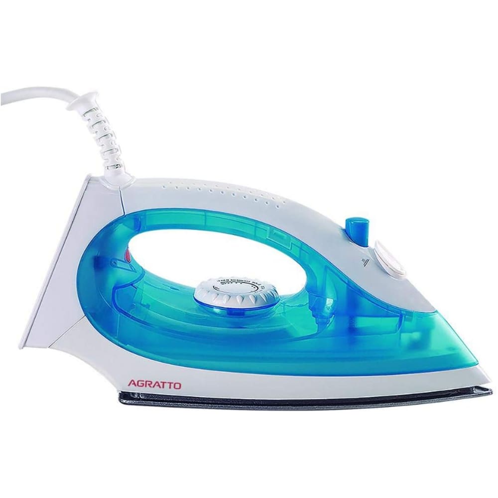 Ferro De Passar A Vapor Agratto 1250W Azul Base Antiaderente 127V