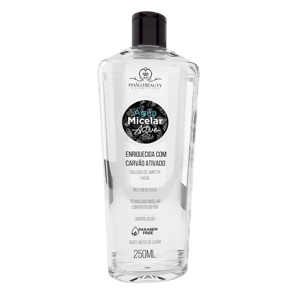 Água Micelar Active + Carvão Ativado - Phallebeauty