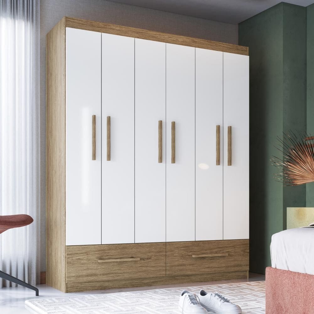 Guarda-Roupa 6 Portas E 2 Gavetas Rp2622 Exclusive Decibal