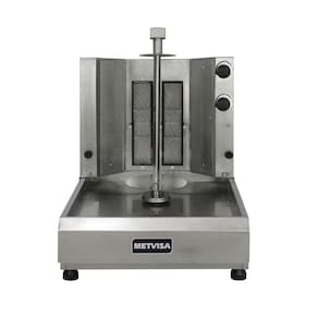 Churrasqueira Assador Para Churrasco Grego Rotativo Elétrico 2 Queimadores Gás Acge2 220v - Metvisa