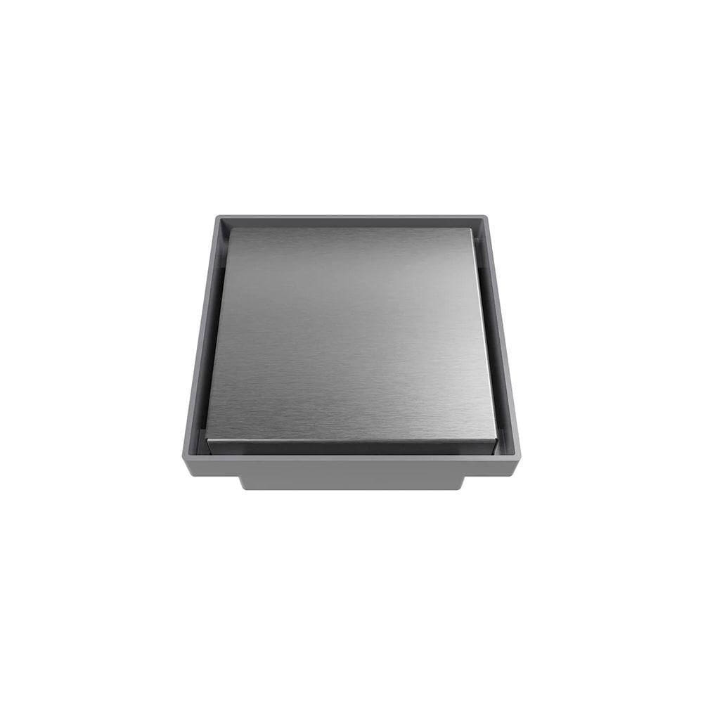 Ralo Oculto Quadrado Astra Roc10i 10cm Inox Escovado