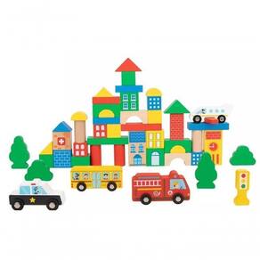 Brinquedo Didático Blocos Cidade Hg Toys Th451