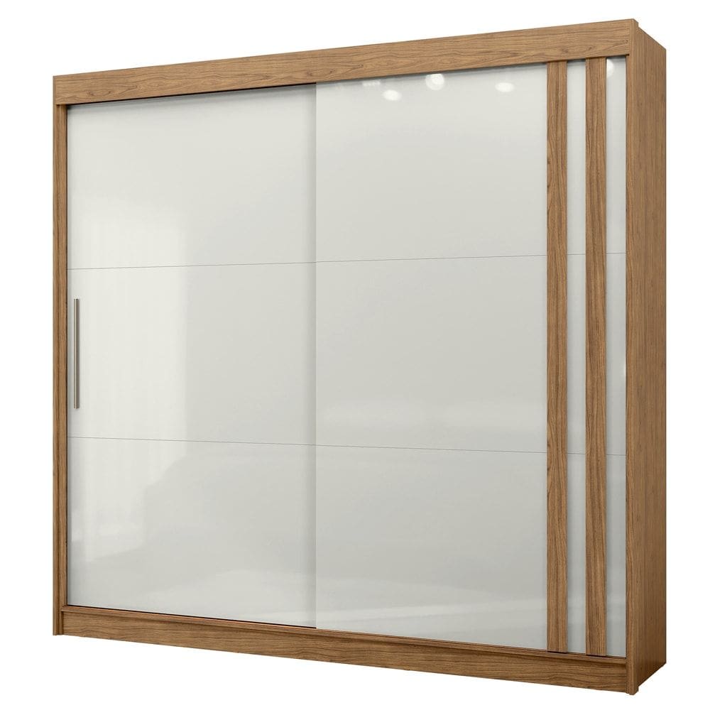 Guarda Roupa Casal 2P Correr MDF 244 cm RD024 Freijo Off White MXM