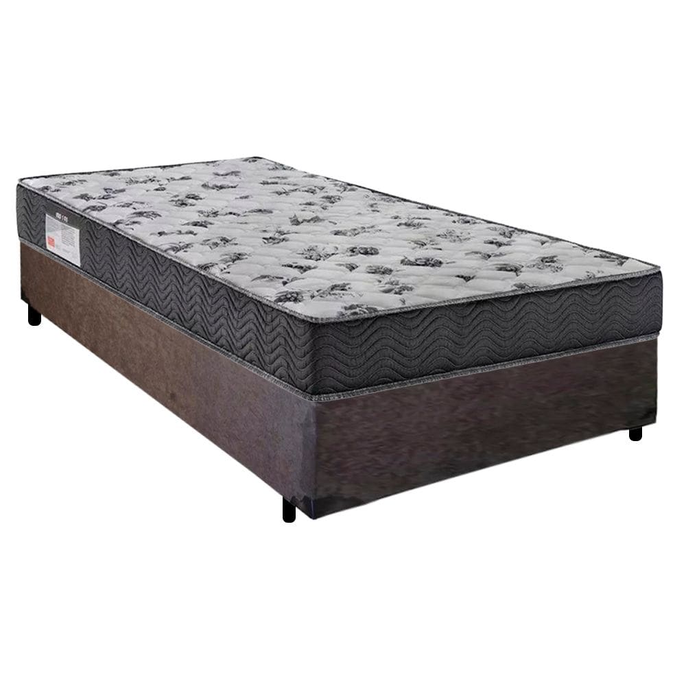 Cama Box Solteiro Suede + Colchão De Espuma D33 - SerenePrime - 88cm