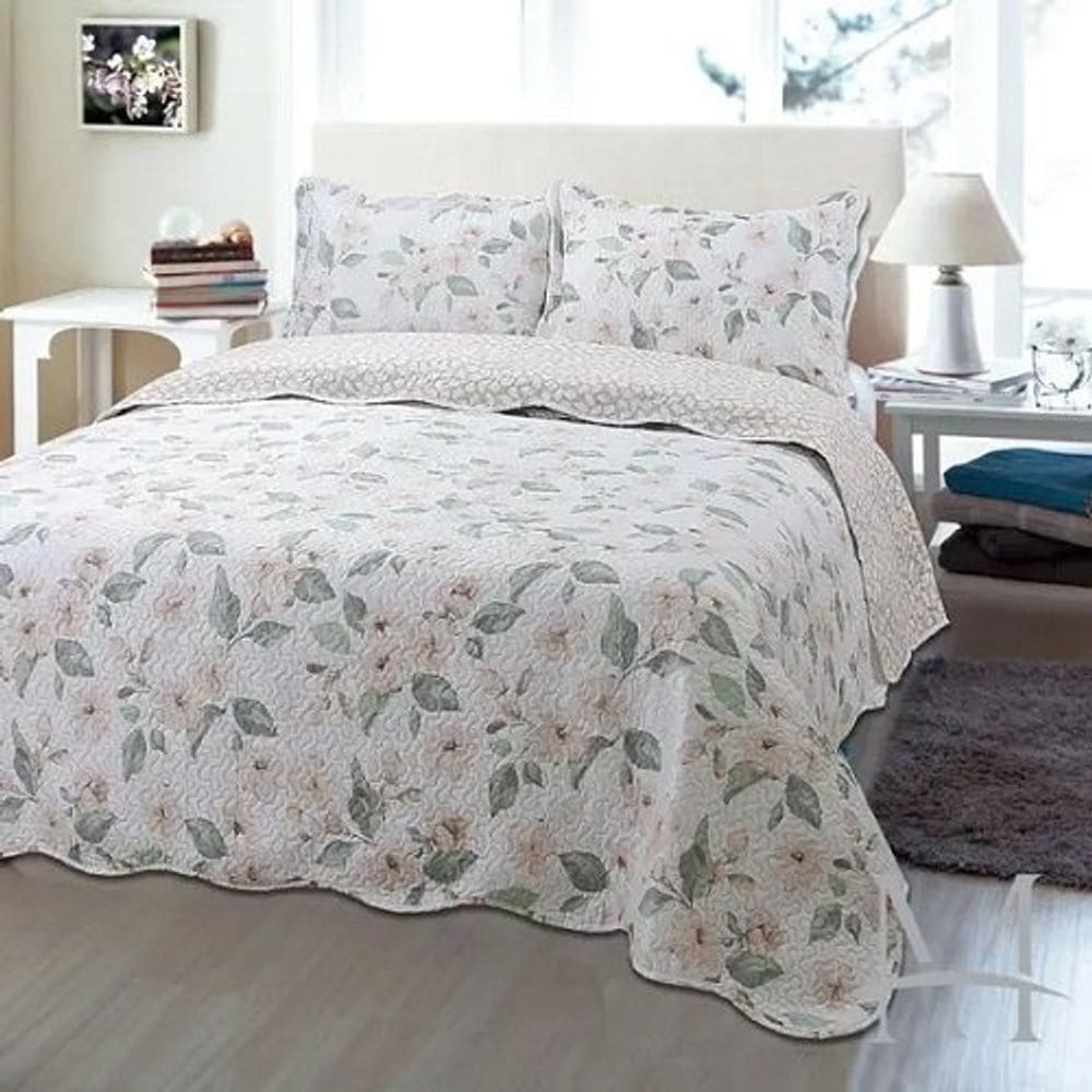 Colcha Cobre Leito Ultrassonic Dupla Face Estampada Queen 240x260cm - Mariana