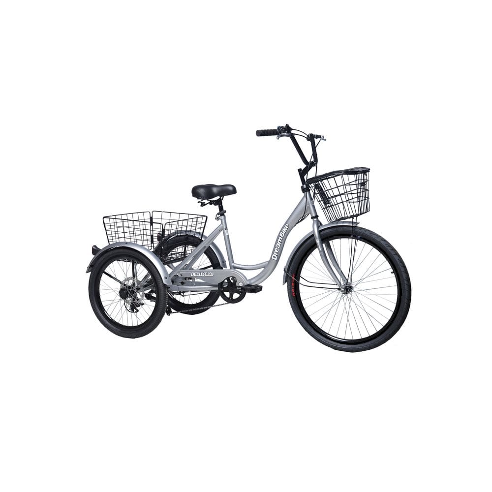 Triciclo Deluxe com marcha Prata - Dream Bike