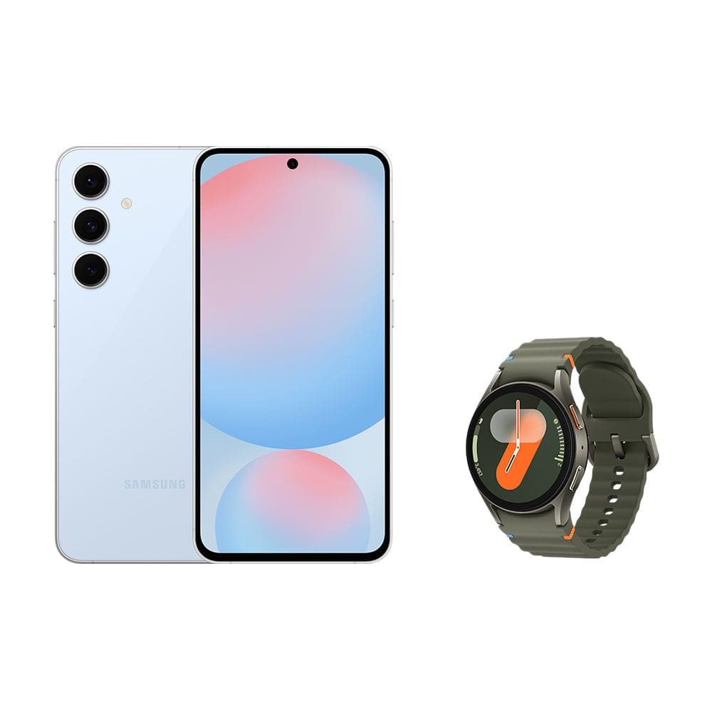 Celular Samsung S24 FE 256GB - Azul + Galaxy Watch7 BT 40mm - Verde
