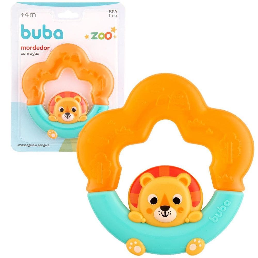 Mordedor Leãozinho Zoo Com Água Free Bpa 19621 - Buba