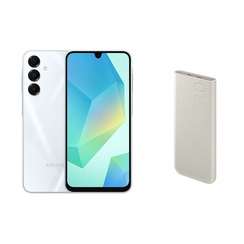Celular Samsung A16 5G 256GB - Cinza + Bateria Carregador Portátil 2x USB-C, 10000mAh, Super Rápida 25W - Bege