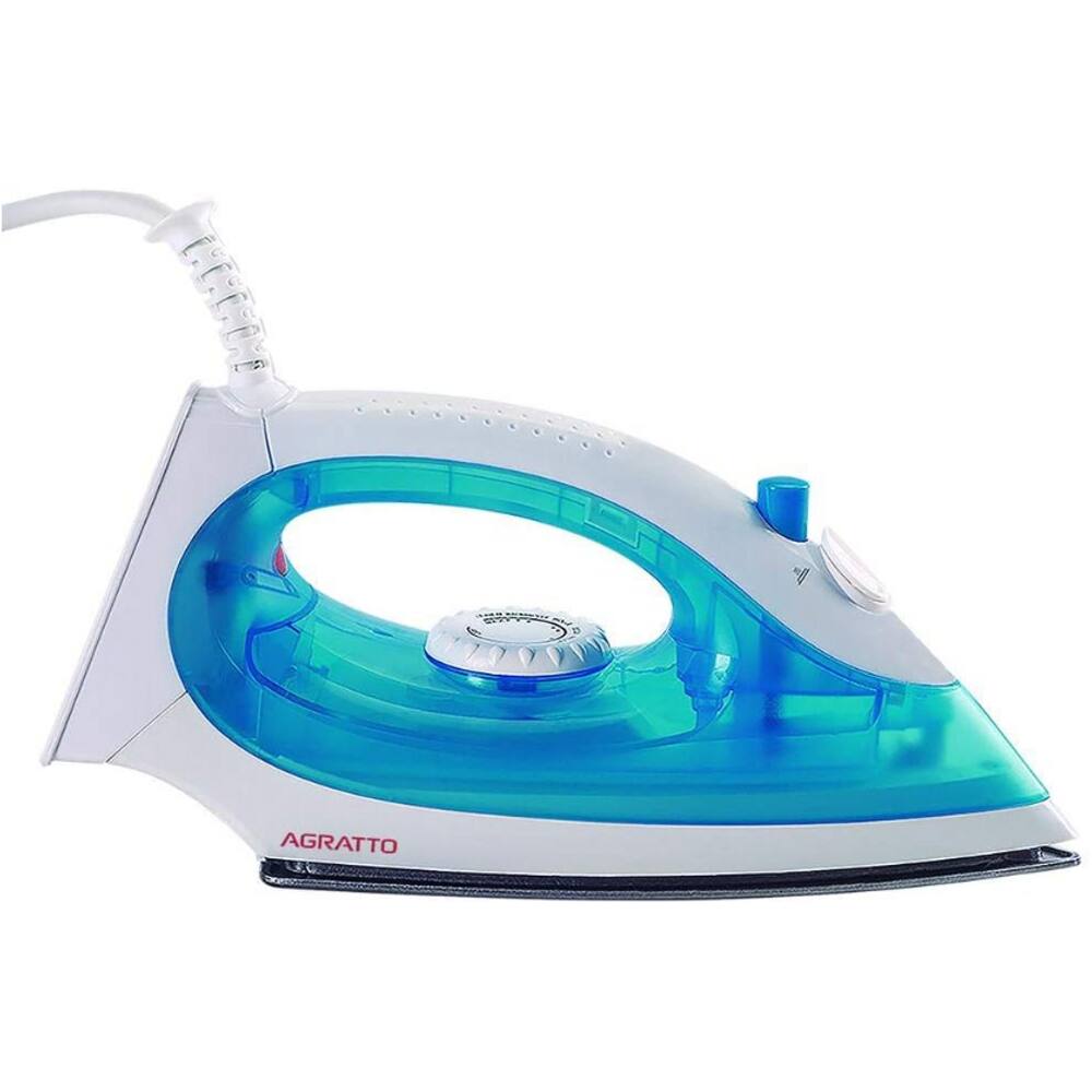 Ferro De Passar A Vapor Agratto 1250W Azul Base Antiaderente 220V
