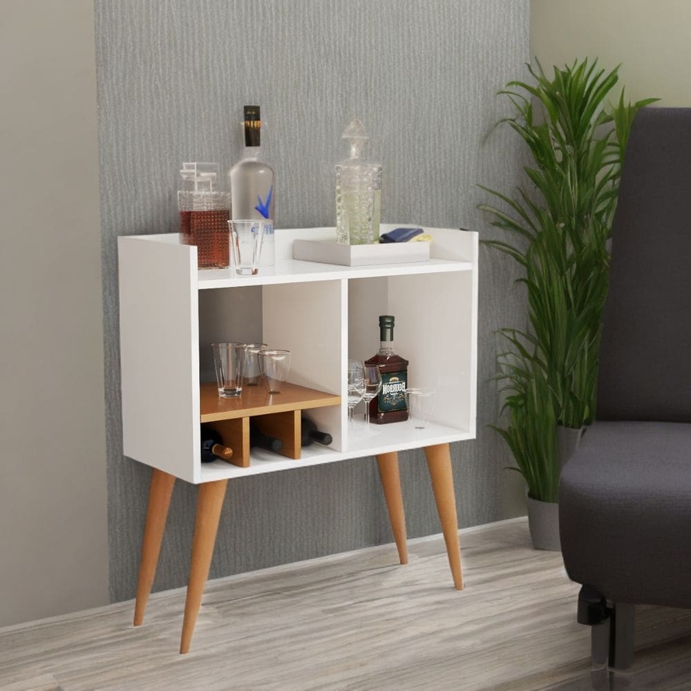 Aparador Retrô Porta Bebidas e Decoração Sala de Estar