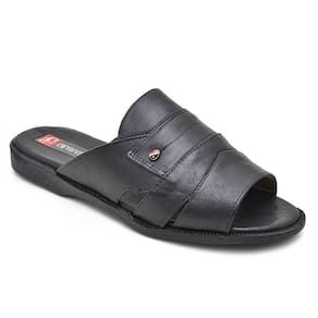 Sandalia Masculina Couro Preto Extra Conforto Granado 408