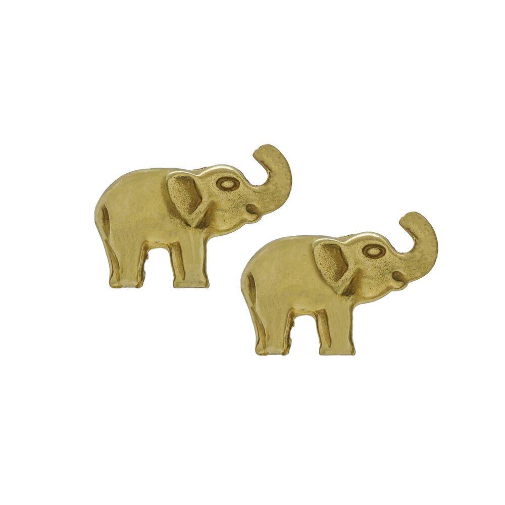 Brinco Elefante Ouro 18k Amuleto Sorte Presente Natal Esposa