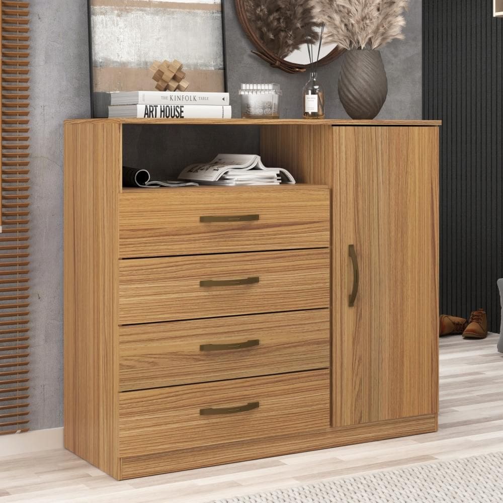 Cômoda 1 Porta E 4 Gavetas Cm4142 Decibal