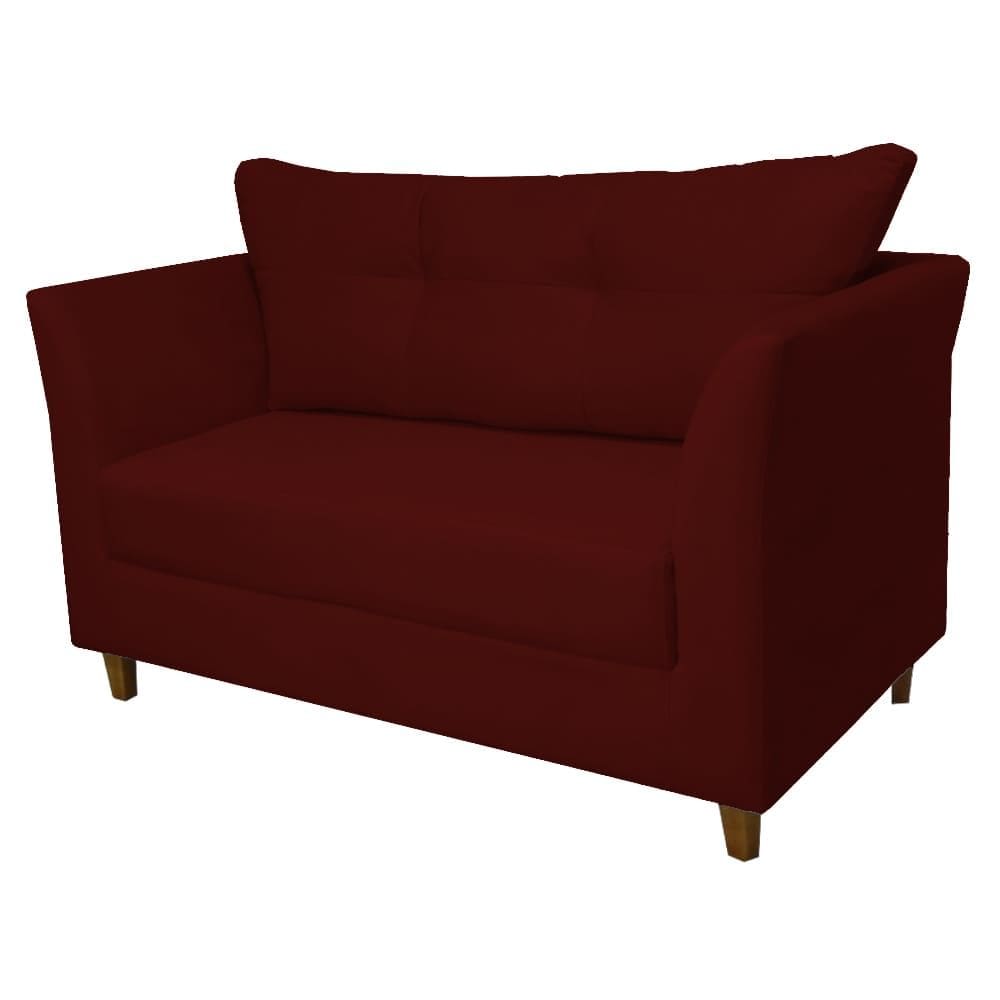 Namoradeira Isis Suede Bordô - Vallisa Decor
