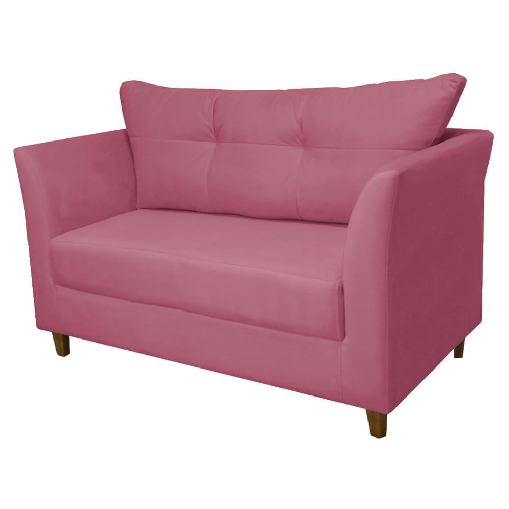 Namoradeira Isis Decorativa para Recepção Suede Rosa - Vallisa Decor