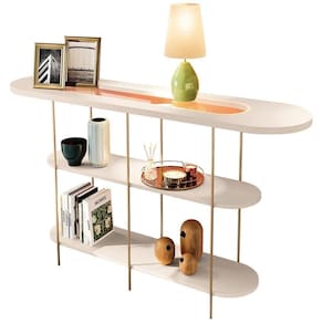 Aparador Para Sala De Estar Orgânico Industrial Friesen B01 Off White - Lyam Decor