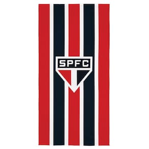 Toalha Banho -São Paulo- Futebol Clube Aveludada Licenciada Grande 70x140cm