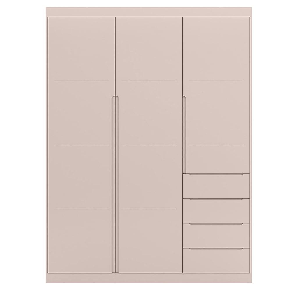 Guarda Roupa Infantil 3 Portas 4 Gavetas Lua P04 Rose - Mpozenato