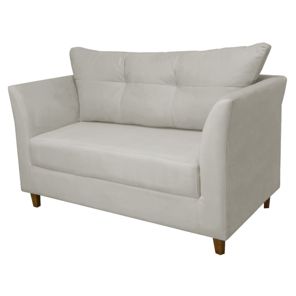 Namoradeira Isis Suede Bege - Vallisa Decor