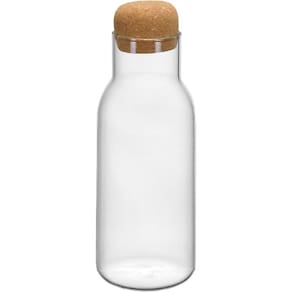 JARRA SUCO AGUA HOME&CO COM ROLHA DE CORTIÇA BOROSSILICATO 800ml 21x8x8cm TRANSPARENTE