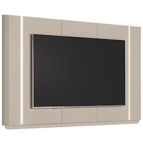 Painel Para Tv 75 Pol Com Led 240cm Elysia L05 Off White Fosco - Lyam Decor