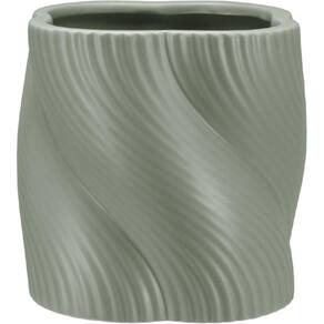 CACHEPÔ VASO DECORATIVO PLANTA HOME&CO CERÂMICA 12x11x11cm CINZA