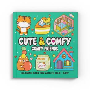 Cute & Comfy Coloring Book For Adult Bold Easy - Comfy Friends - Livros de