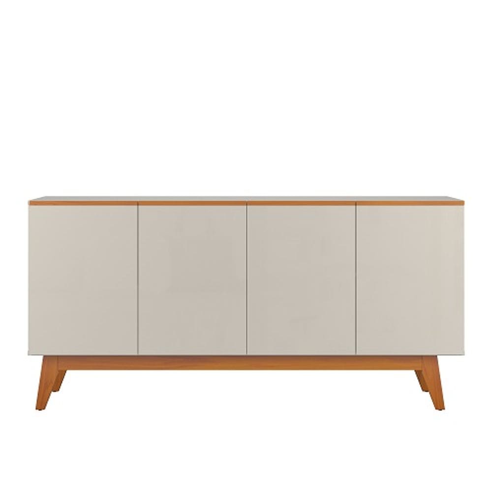 Buffet Ares Lux Quatro Portas 1.61 Off White - Tebarrot Móveis