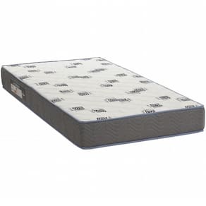 Colchão Solteiro 88x188x14 Espuma D33 Bordado Light Branco Azul - Ortobom