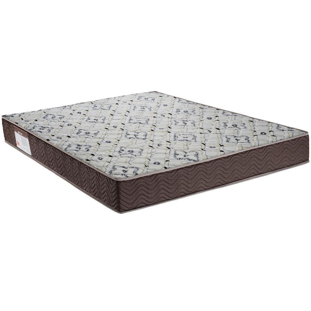 Colchão Queen 158x198x18 Espuma D45 Bordado Iso Marrom Branco - Ortobom