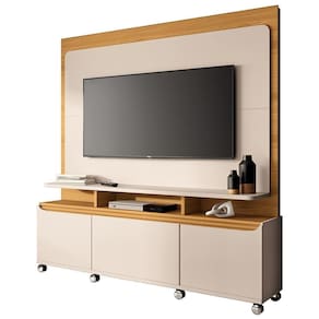 Estante Painel Para Tv 70 Pol 170cm 2 Portas Planck B01 Off White Cinamomo - Lyam Decor