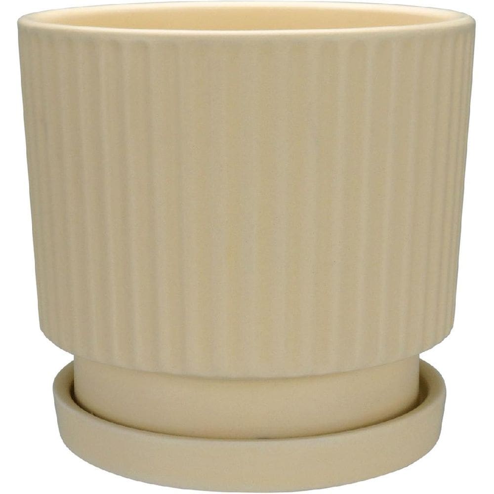 CACHEPÔ VASO DECORATIVO PLANTA HOME&CO CERÂMICA 13x14x14cm BEGE