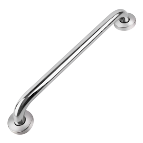Barra Alça De Apoio Inox Reta Prateada Segurança Banheiro