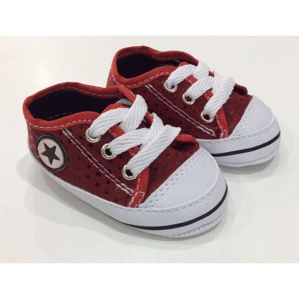 Sapatinho tênis bebê fem estilo all star