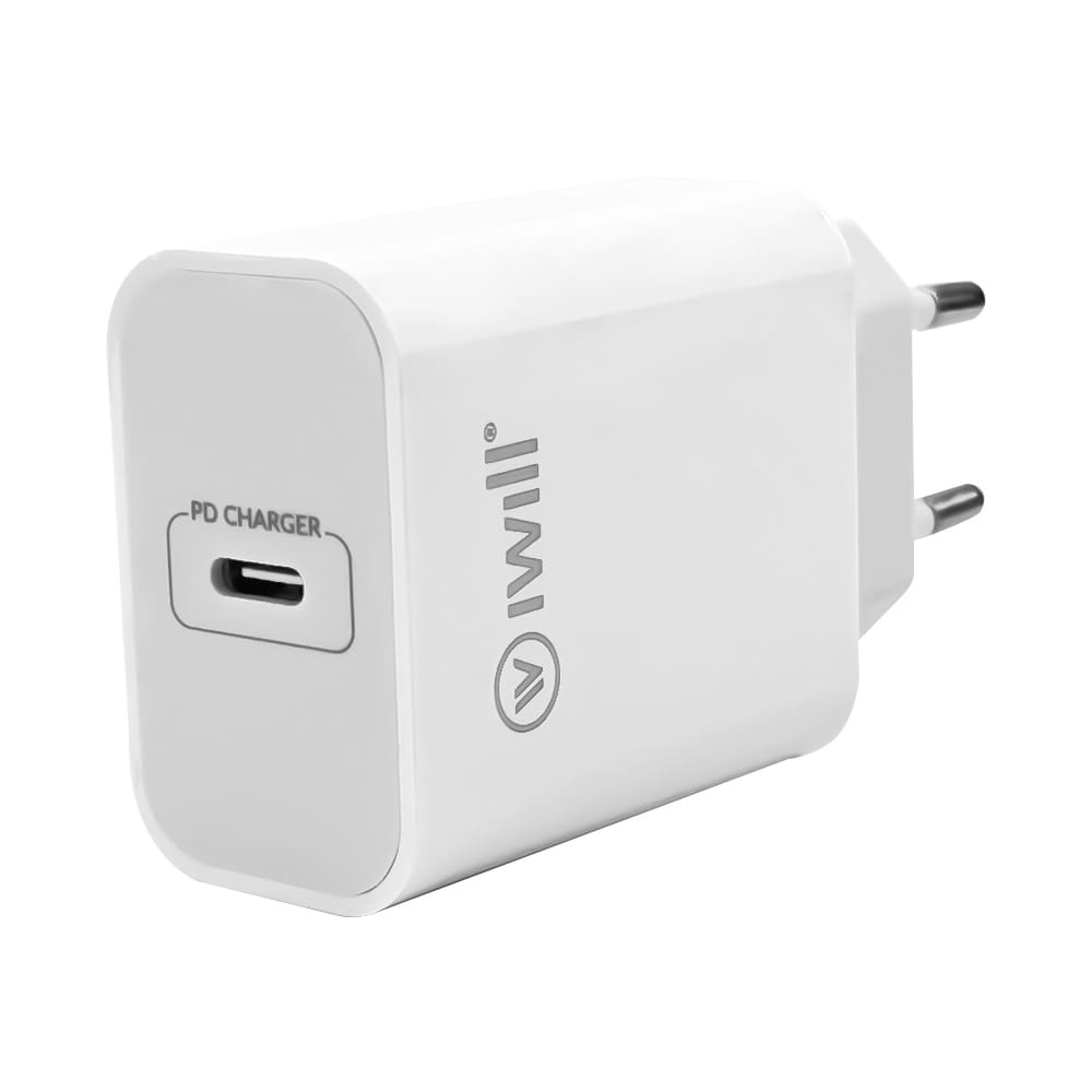Carregador Tomada 20w Adaptador Plug Fonte Turbo Porta Tipo-C PD iWill