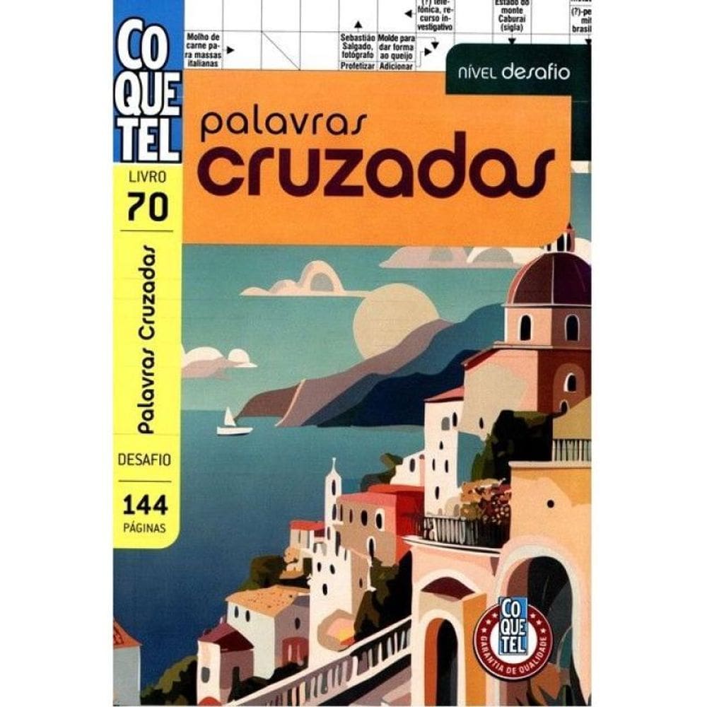 Livro Coquetel Palavras Cruzadas Desafio Ed 70