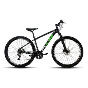 Bicicleta Pulse Quick Aro 29 Freio A Disco 21v Cambios Importados Preto Verde E Branco