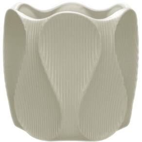 CACHEPÔ VASO DECORATIVO PLANTA HOME&CO CERÂMICA 13x13x13cm MARFIM