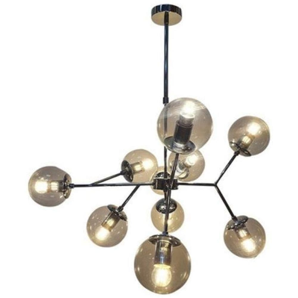 Lustre Pendente Pd9417-10.000 Columba 10 Lâmpadas Cromado