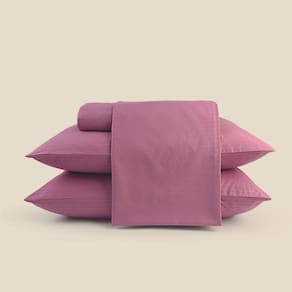Jogo de Cama Microfibra Stripes Rosa - A\CASA