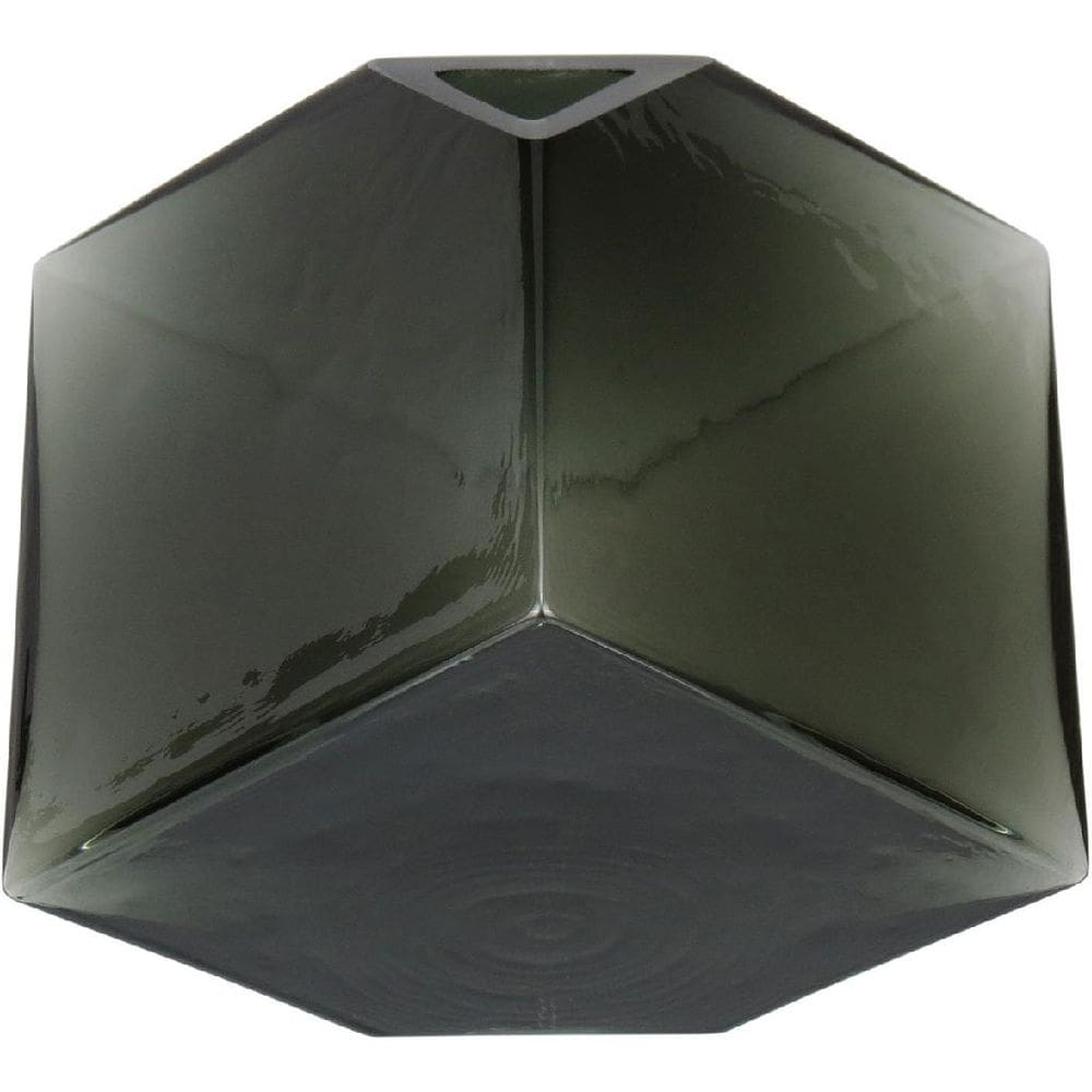 VASO DECORATIVO ENFEITE CASA CUBO HOME&CO VIDRO 11x11x11cm FUMÊ