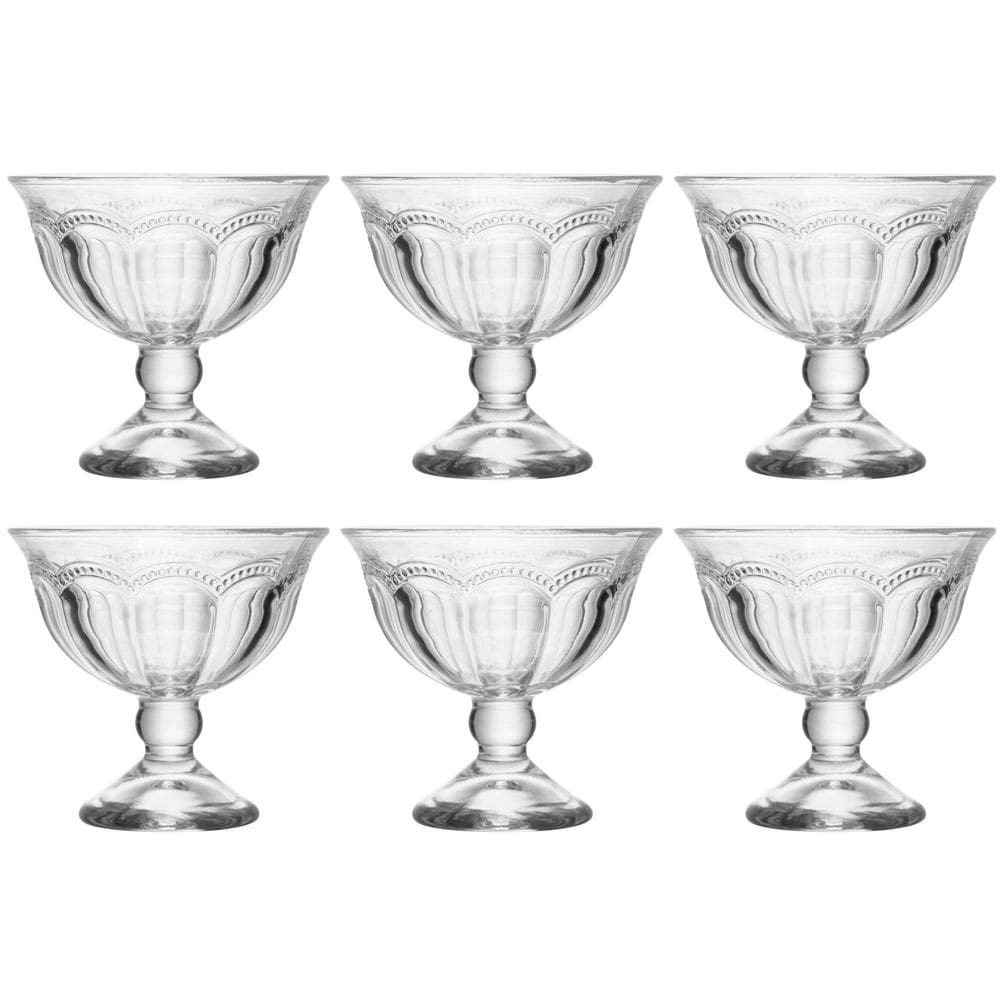 Conjunto de 6 Taças de Sobremesa de Vidro Belle Époque 180ml - Lyor
