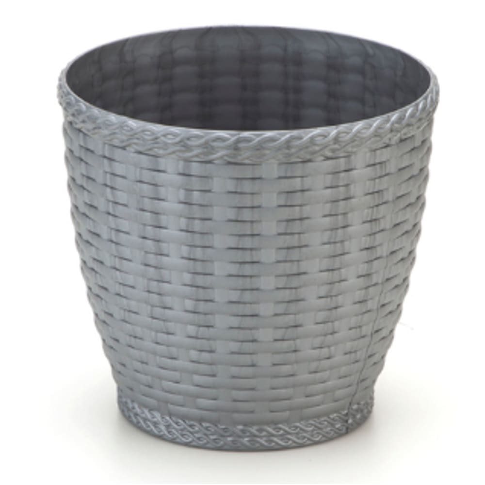 Vaso Rattan Redondo M3 (300ml) Cinza INJEPLASTEC