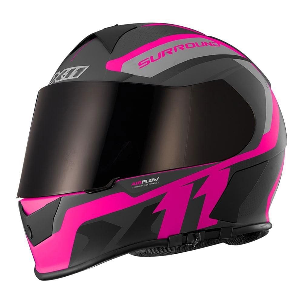 Capacete X11 Revo Pro Rosa Tamanho 62 ABS